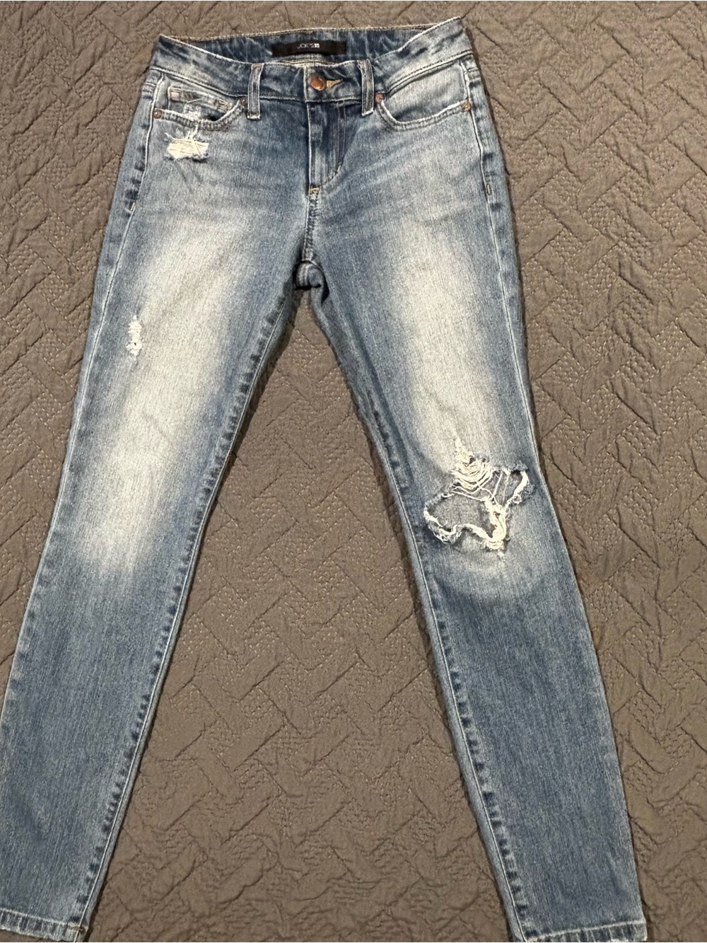 Joe's Jeans Light Blue Distressed Skinny Jeans